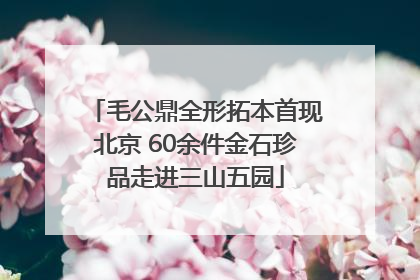 毛公鼎全形拓本首现北京 60余件金石珍品走进三山五园