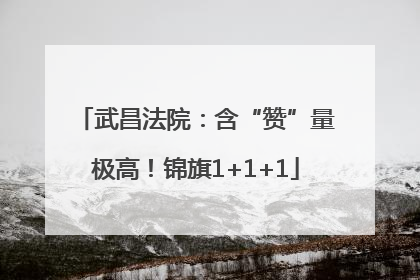 武昌法院：含“赞”量极高！锦旗1+1+1