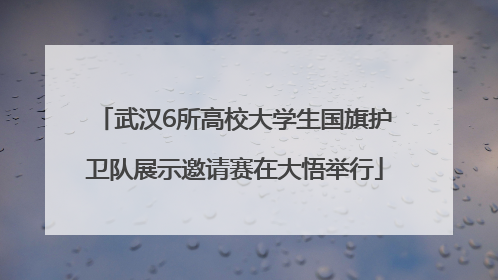 武汉6所高校大学生国旗护卫队展示邀请赛在大悟举行