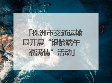 株洲市交通运输局开展“银龄端午福满情”活动