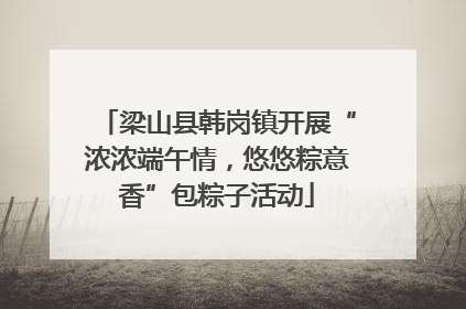 梁山县韩岗镇开展“浓浓端午情，悠悠粽意香”包粽子活动