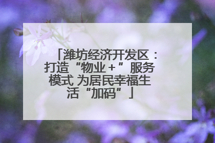 潍坊经济开发区：打造“物业＋”服务模式 为居民幸福生活“加码”