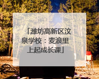 潍坊高新区汶泉学校：麦浪里上起成长课