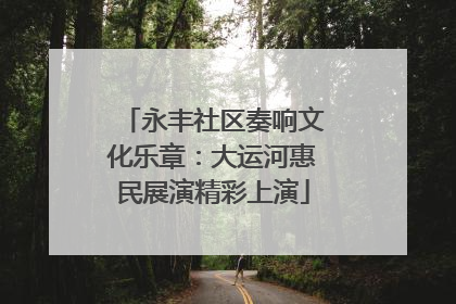 永丰社区奏响文化乐章：大运河惠民展演精彩上演