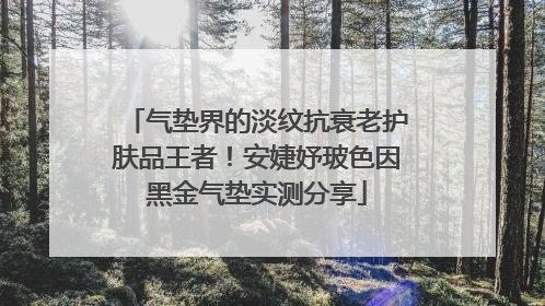 气垫界的淡纹抗衰老护肤品王者！安婕妤玻色因黑金气垫实测分享