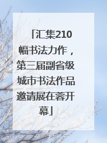 汇集210幅书法力作，第三届副省级城市书法作品邀请展在蓉开幕
