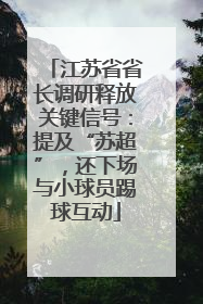 江苏省省长调研释放关键信号：提及“苏超”，还下场与小球员踢球互动