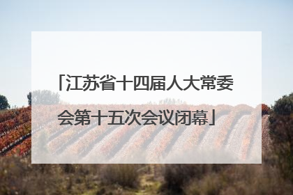 江苏省十四届人大常委会第十五次会议闭幕