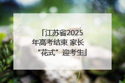 江苏省2025年高考结束 家长“花式”迎考生