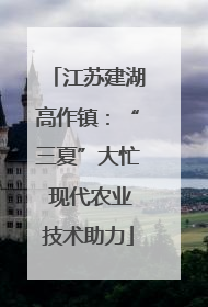 江苏建湖高作镇：“三夏”大忙 现代农业技术助力