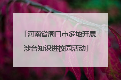 河南省周口市多地开展涉台知识进校园活动
