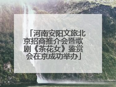 河南安阳文旅北京招商推介会暨歌剧《茶花女》鉴赏会在京成功举办