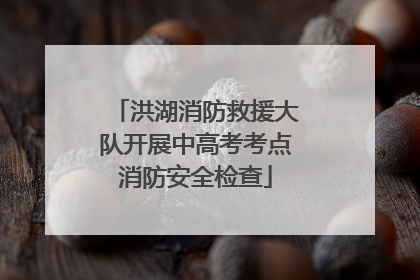 洪湖消防救援大队开展中高考考点消防安全检查