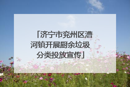 济宁市兖州区漕河镇开展厨余垃圾分类投放宣传
