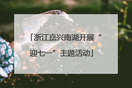 浙江嘉兴南湖开展“迎七一”主题活动