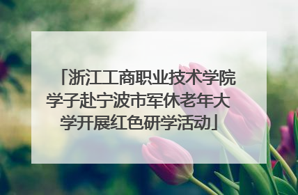 浙江工商职业技术学院学子赴宁波市军休老年大学开展红色研学活动