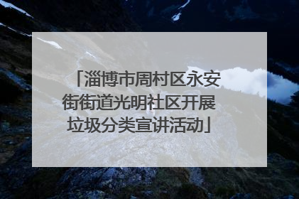 淄博市周村区永安街街道光明社区开展垃圾分类宣讲活动