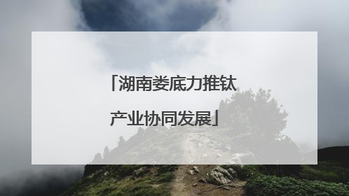 湖南娄底力推钛产业协同发展