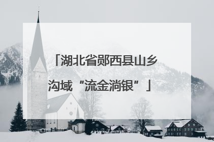 湖北省郧西县山乡沟域“流金淌银”