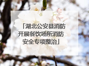 湖北公安县消防开展餐饮场所消防安全专项整治