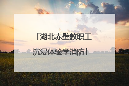 湖北赤壁教职工沉浸体验学消防