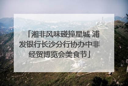 湘非风味碰撞星城 浦发银行长沙分行协办中非经贸博览会美食节