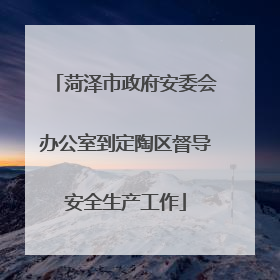 菏泽市政府安委会办公室到定陶区督导安全生产工作