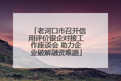 老河口市召开信用评价银企对接工作座谈会 助力企业破解融资难题