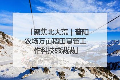 聚焦北大荒｜普阳农场万亩稻田夏管工作科技感满满