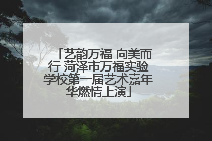 艺韵万福 向美而行 菏泽市万福实验学校第一届艺术嘉年华燃情上演
