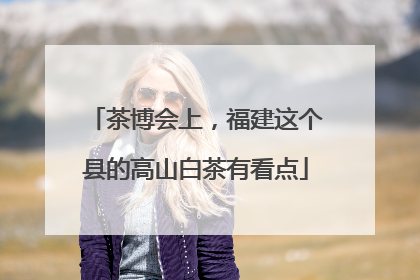 茶博会上，福建这个县的高山白茶有看点