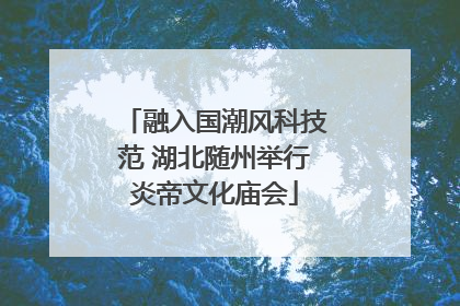 融入国潮风科技范 湖北随州举行炎帝文化庙会
