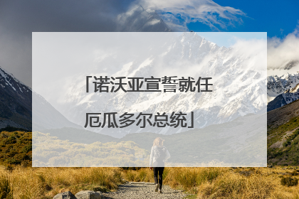 诺沃亚宣誓就任厄瓜多尔总统