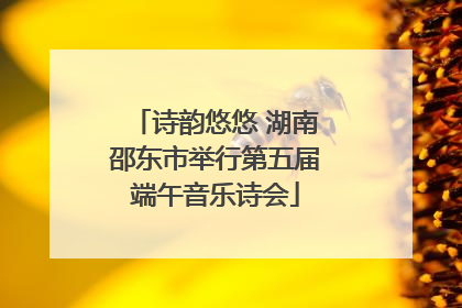 诗韵悠悠 湖南邵东市举行第五届端午音乐诗会