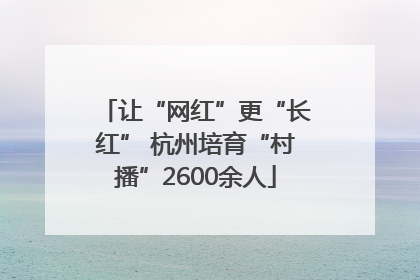 让“网红”更“长红” 杭州培育“村播”2600余人
