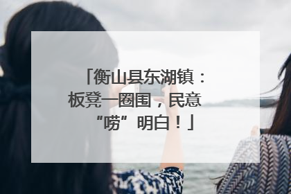 衡山县东湖镇：板凳一圈围，民意“唠”明白！