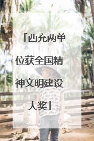 西充两单位获全国精神文明建设大奖