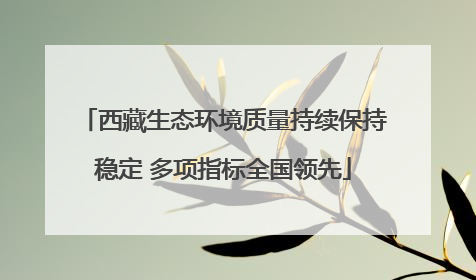 西藏生态环境质量持续保持稳定 多项指标全国领先
