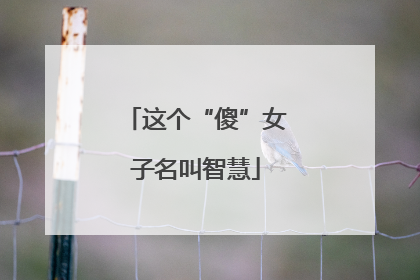 这个“傻”女子名叫智慧