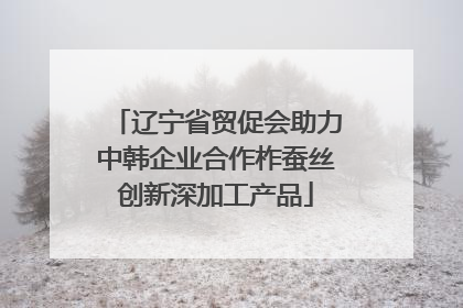 辽宁省贸促会助力中韩企业合作柞蚕丝创新深加工产品
