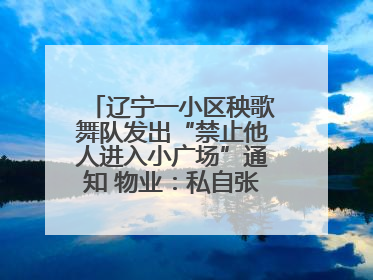 辽宁一小区秧歌舞队发出“禁止他人进入小广场”通知 物业：私自张贴，已撤掉