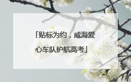 贴标为约，威海爱心车队护航高考