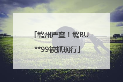 赣州严查！赣BU**99被抓现行