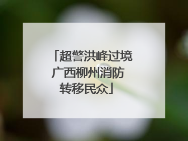 超警洪峰过境 广西柳州消防转移民众