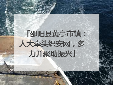 邵阳县黄亭市镇：人大牵头织安网，多力并聚助振兴