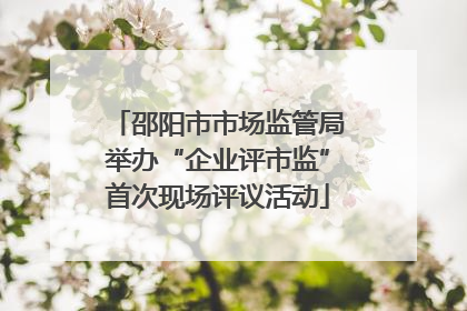 邵阳市市场监管局举办“企业评市监”首次现场评议活动
