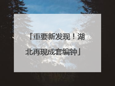 重要新发现！湖北再现成套编钟