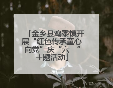 金乡县鸡黍镇开展“红色传承童心向党”庆“六一”主题活动