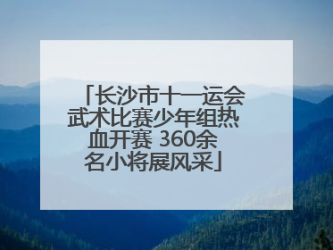 长沙市十一运会武术比赛少年组热血开赛 360余名小将展风采