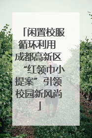 闲置校服循环利用 成都高新区“红领巾小提案”引领校园新风尚